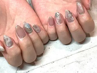 ネイル 韓国/ワンホン/長さ 出しつけ放題🎀のネイルデザイン