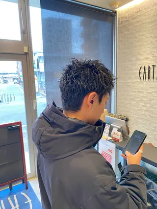 ショート メンズ 野老 海音のヘアスタイル