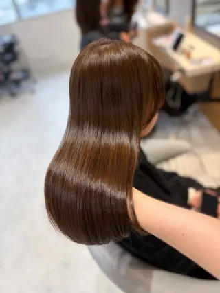 セミロング カラー ヘアセット/レイヤー 縮毛矯正/はるか🎀のヘアスタイル