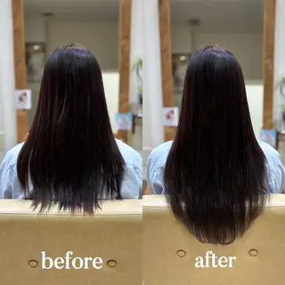 𝐲𝐮𝐮𝐦𝐢 エクステ/ 艶カラーのヘアスタイル