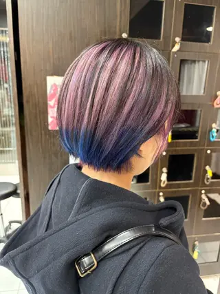 ショート カラー 🦋YUI 髪質改善 ブリーチ 着付け🦋のヘアスタイル