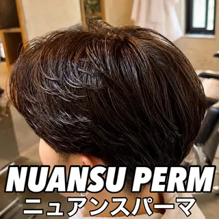 ショート パーマ メンズ シャドウパーマ 小形のヘアスタイル
