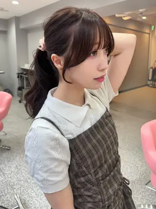 ロング カラー 顔周り/透明感カラー REINA𓍯のヘアスタイル