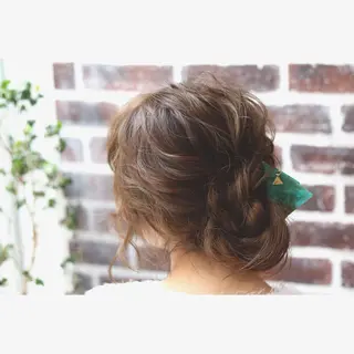 セミロング ヘアアレンジ 木下大地 HAIR Oneのヘアスタイル