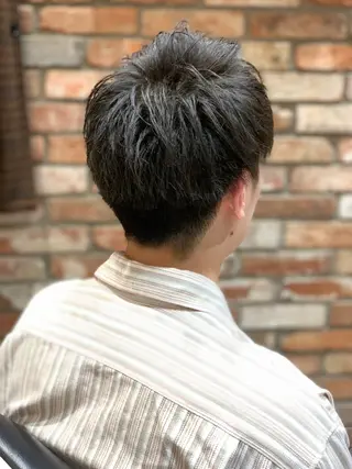 ミディアム メンズ 田中 千恩のヘアスタイル