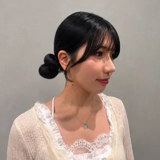 セミロング 推し活アレンジ🎀 艶カラー￤nanoのヘアスタイル