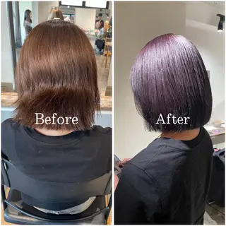 ミディアム カラー ムラ修正/ ハイトーン💖Riaのヘアスタイル