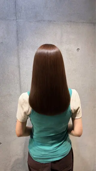 ロング カラー パーマ ヘアアレンジ メンズ 赤み消しカラー /美 髪☘️Reika☘️のヘアスタイル