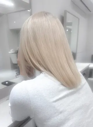 ミディアム カラー shun/ハイトーン /透明感カラー️🫧のヘアスタイル