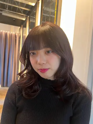 ミディアム カラー 暖色カラー Ryokaのヘアスタイル
