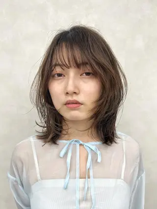 ミディアム カラー 透明感/艶カラー 🎀Kanonのヘアスタイル