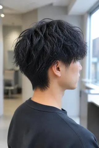 パーマ ショート メンズ 緑地公園メンズカット メンズパーマのヘアスタイル