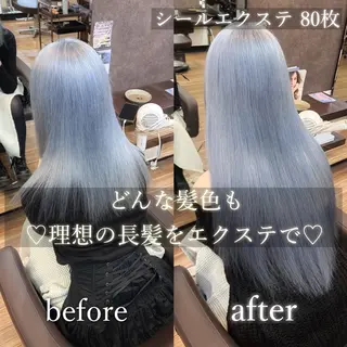 ロング カラー ANKH CROSS 🦋mako🦋のヘアスタイル