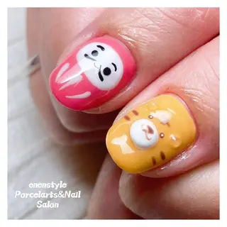 ミディアム ネイル 🐾enen style 🐾のネイルデザイン