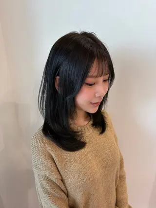 ミディアム カラー 縮毛矯正 COA/ミサキのヘアスタイル