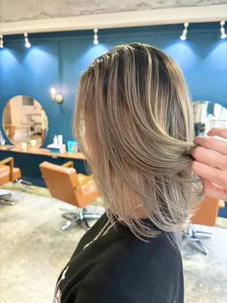 セミロング カラー ヘアアレンジ 山崎 澪 レイヤーカット/大宮のヘアスタイル