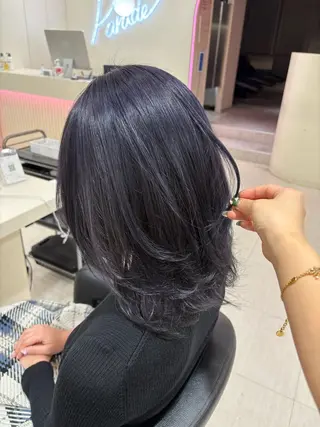 セミロング カラー ヘアアレンジ 💟RINNA 艶カラー💟のヘアスタイル