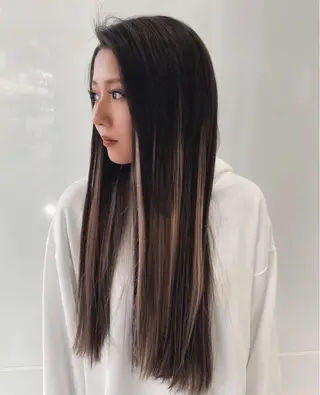 ロング 韓国風艶髪カラー× 束感まつ毛🎀美雨のマツエク・マツパデザイン