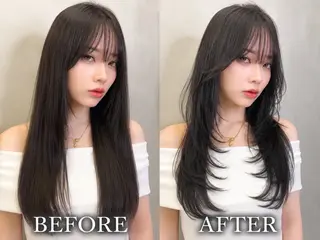 ロング ✨縮毛矯正✨レイヤー ホウダカズヒロのヘアスタイル