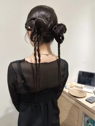 ロング ヘアアレンジ hibiki/セット /透明感カラーのヘアスタイル