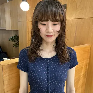 ミディアム パーマ hina/パーマ /ニュアンスパーマのヘアスタイル