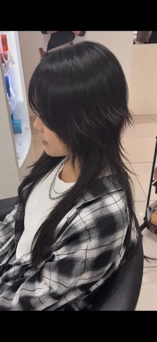 ロング 【盛れウルフ/ レイヤー】🖤ゆまののヘアスタイル