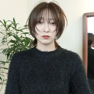 ミディアム カラー レイヤー専門家 ダブルカラー修のヘアスタイル