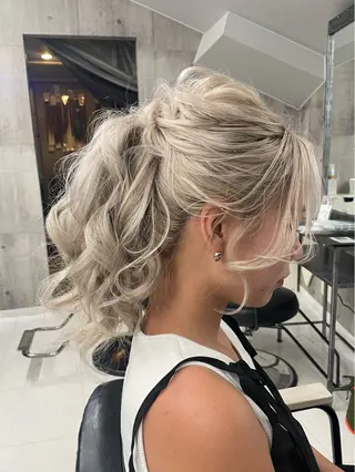 ヘアアレンジ メンズモテパーマ💙 fuwaのヘアスタイル