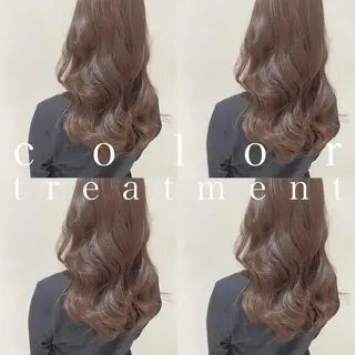 ロング カラー パーマ 韓国っぽ水光肌カラー マンツーマン🫧なおのヘアスタイル