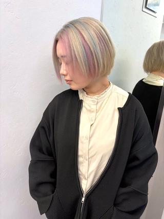 ショート 鈴木 朔弥/一宮　ブリーチのヘアスタイル