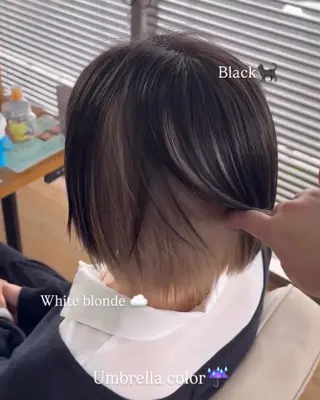 ショート カラー ハイトーン、カラー 特化⟡.·すわ☁️のヘアスタイル