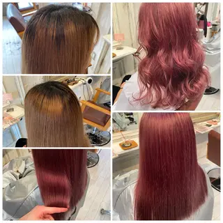 セミロング カラー ブリーチ koheiのヘアスタイル