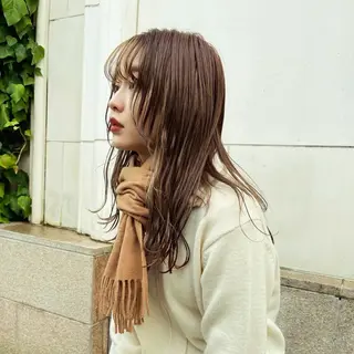 ミディアム カラー ブリーチ特化 梅田本多翔のヘアスタイル