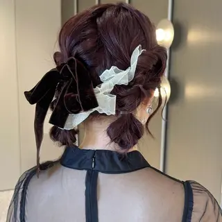 セミロング 透明感🍨レイヤー ヘアセット/miyuのヘアスタイル