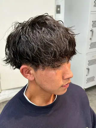 パーマ メンズ fifth/原宿/ カットモデル/カズのヘアスタイル