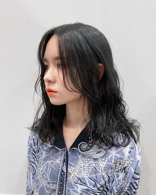 ロング カラー パーマ ヘアアレンジ 【デザイナー】 アシカワカイトのヘアスタイル