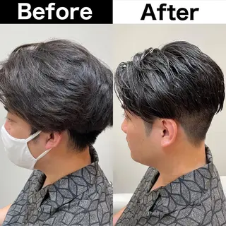 メンズ Soleria 田中慎一のヘアスタイル