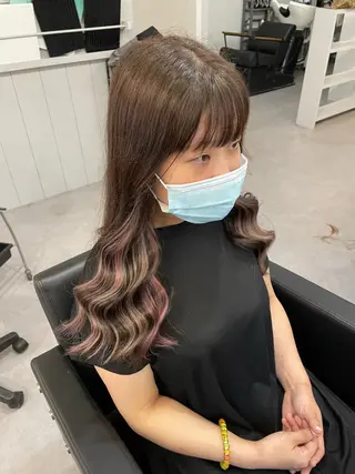 ロング カラー ヘアアレンジ Cielro/ダブル カラー/西田咲希のヘアスタイル