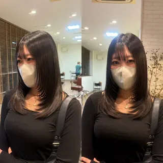 ミディアム 常藤 留佳のヘアスタイル