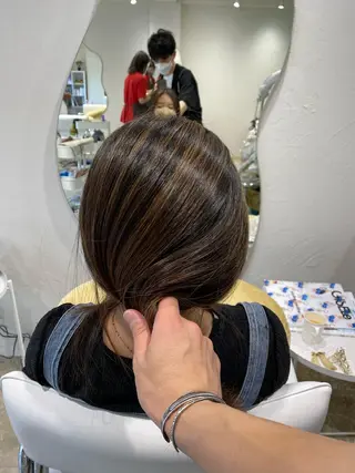 セミロング Sabby氏川洸希 パーマのヘアスタイル