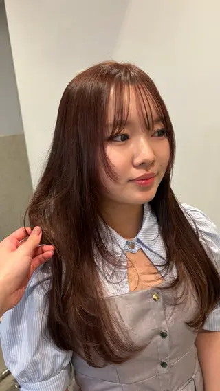 ロング カラー はらだ みはるのヘアスタイル