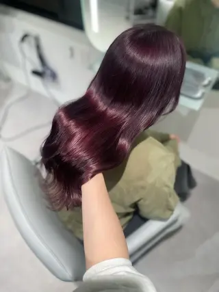 ミディアム 透明感巻ける縮毛矯正 可愛いStyle杏琉のヘアスタイル