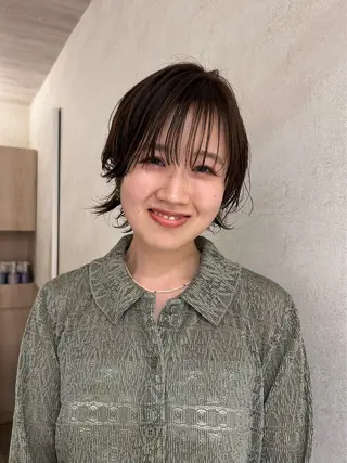 ショート カラー Sora/レイヤー/ ブリーチなしWカラーのヘアスタイル