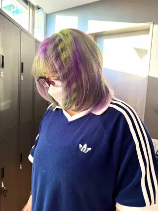 セミロング カラー 似合わせカット/ デザインカラー🦄のヘアスタイル