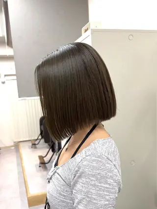 ミディアム カラー ハル🌸柔色/ ブリーチなし/艶髪のヘアスタイル