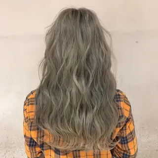 セミロング カラー 福原 優介のヘアスタイル