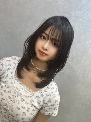 セミロング カラー 平川 友理/韓国ヘア💘のヘアスタイル