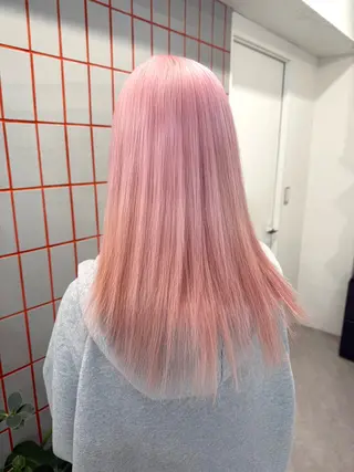 セミロング ツヤ髪 透明感カラー ゆいなのヘアスタイル