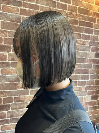 ミディアム カラー パーマ ヘアアレンジ メンズ キッズ ネイル マツエク・マツパ アイブロウ 久木原 ゆりのヘアスタイル