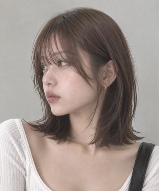 ショート カラー ヘアアレンジ ボブ/透明感ベージュ 🫧クルミ🌟のヘアスタイル